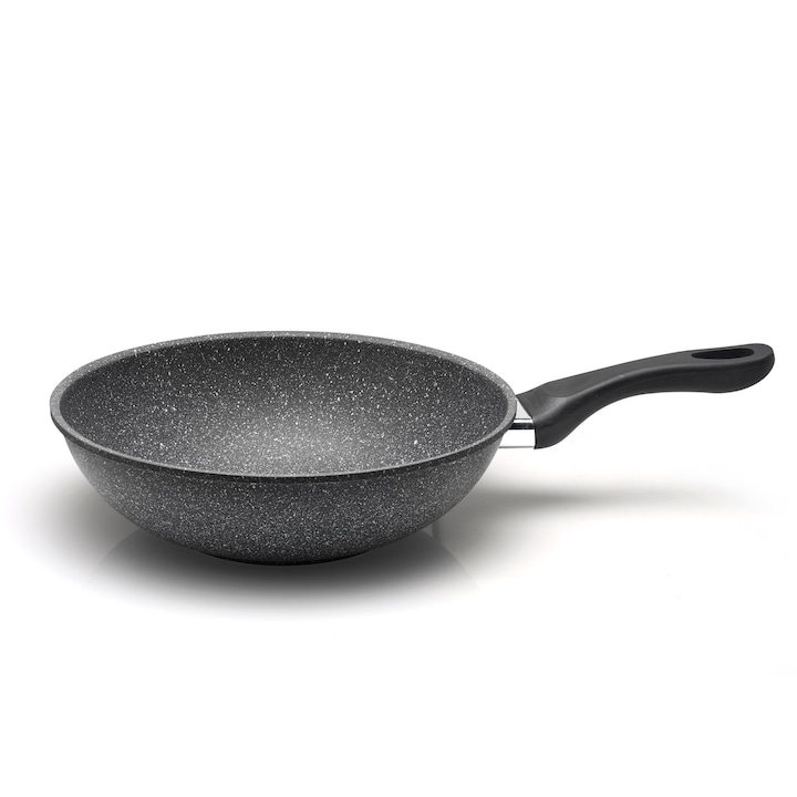 Wok serpenyő Nordic Granite vonal, alumínium és gránit, 28 cm
