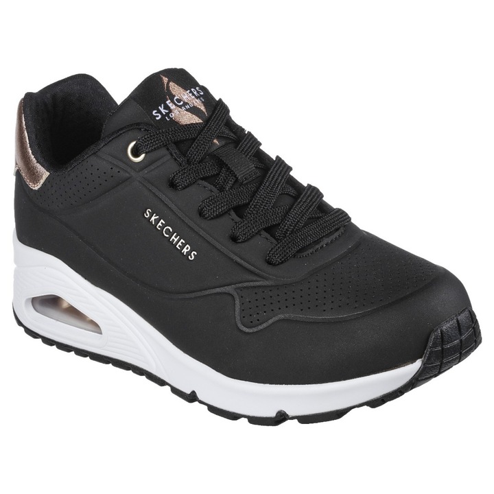 Skechers UNO GOLDEN AIR női fűzős sneaker cipő 177094-BLK fekete 06780 Méret 36