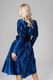 RESENSE, Rochie evazata cu maneci bufante Beverly, Albastru royal, 36