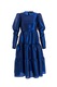 RESENSE, Rochie evazata cu maneci bufante Beverly, Albastru royal, 36