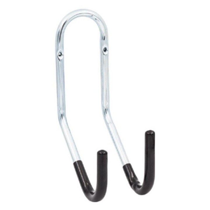 OEM kerékpártartó, kormánybilincs, 18x11 cm, fekete-ezüst