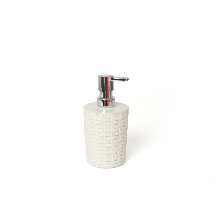 Dozator sapun lichid Cottage, din polipropilena, 0.4 L, bej