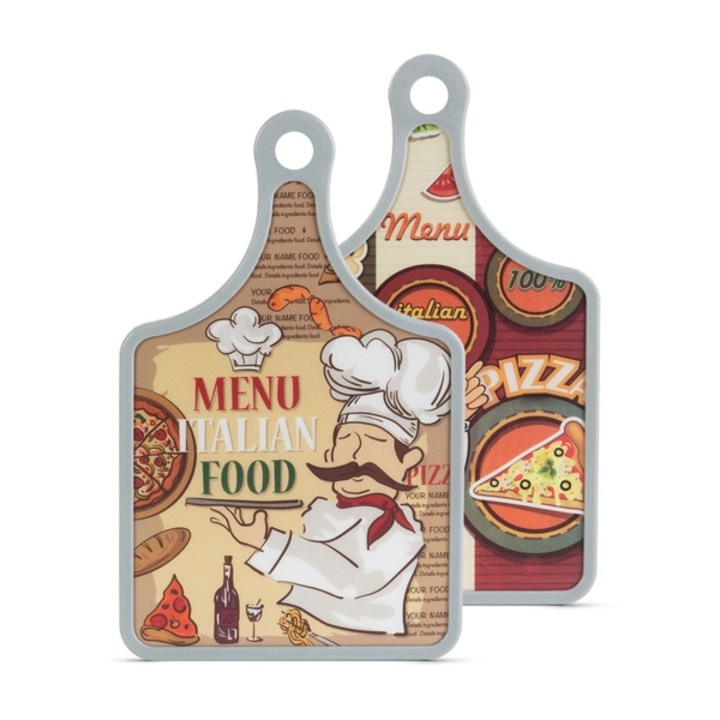 Pizza menü mintás vágódeszka - 30x19 cm