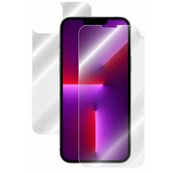 Folie Protectie Fata Spate pentru iPhone 13 Pro Max, Regenerabila, Anti-zgarieturi, Anti-amprente, Full Cover