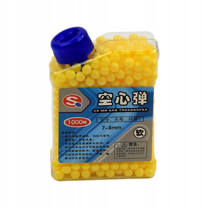 Bile de cauciuc, 1000 buc, 7/8mm, Galben