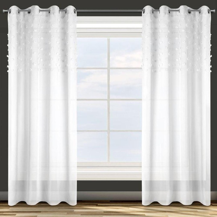 Перде Д91 Стела 140Х250 См Бяло