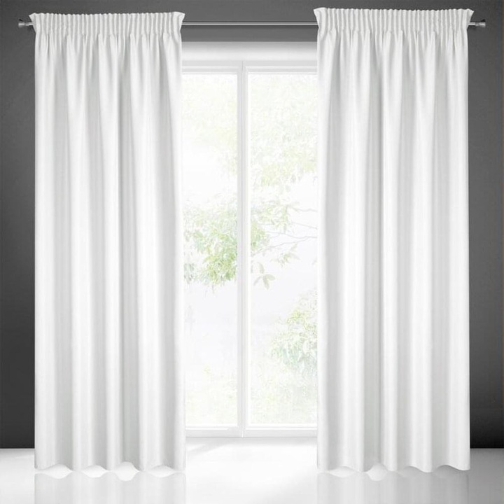 Perdea Pregata Rita Pe Banda 140X270 Cm Alba