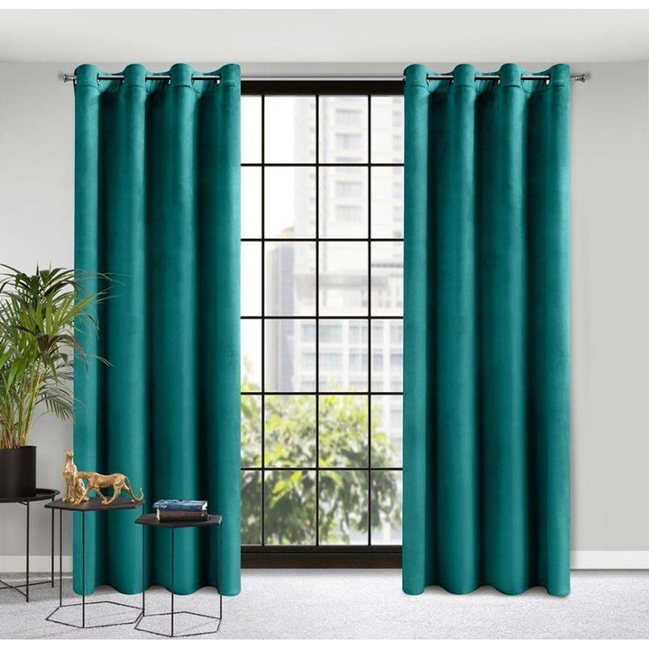 Cortina Gata D91 Rosa 140X250 Cm Turcoaz