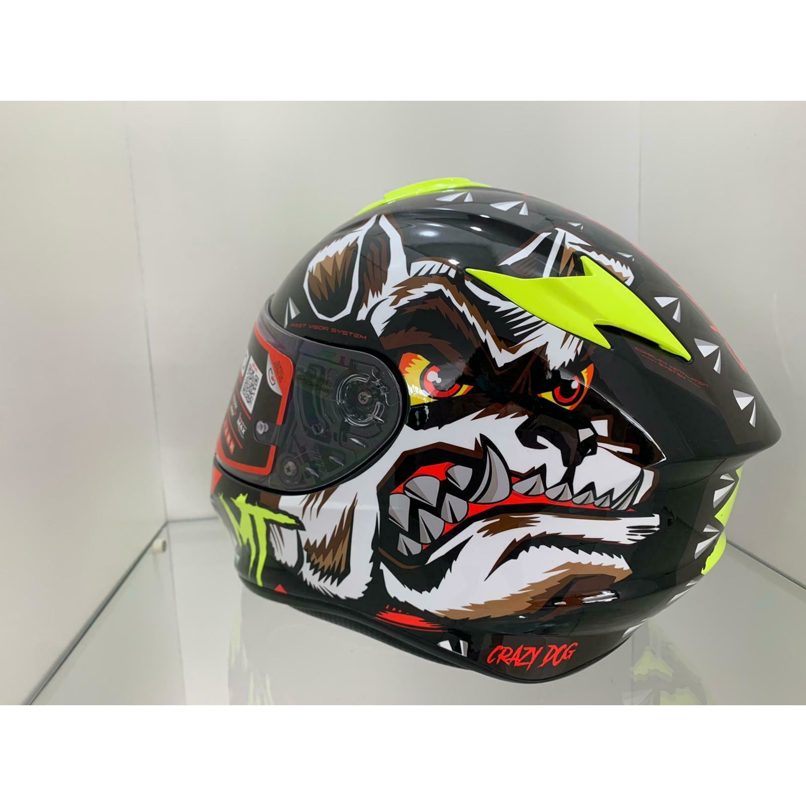 Casco Moto Integrale Mt Helmet Targo Crazy Dog