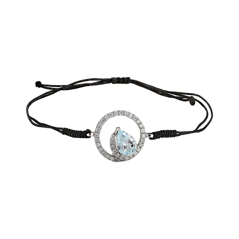 Bratara Snur Deruvo Aur 14k Diamante, Topaz BC01989-W4BTDI