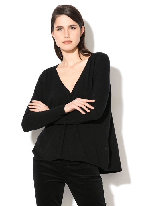 United Colors Of Benetton Cardigan negru cu nasturi M