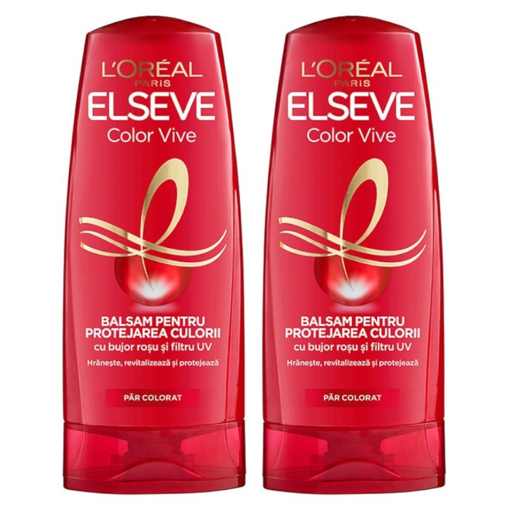 Опаковка от 2 бр. L'Oreal Paris Elseve Color Vive балсам за боядисана коса, 200 ml