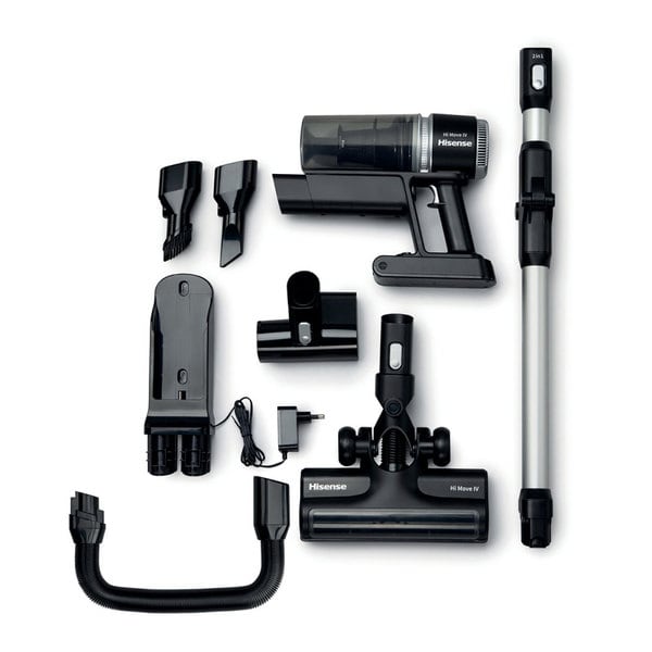 Aspirator Vertical HISENSE Hi-Move IV HVC6264BK, 0.5l, 25.2V, Autonomie maxima 45 min, Negru-Argintiu