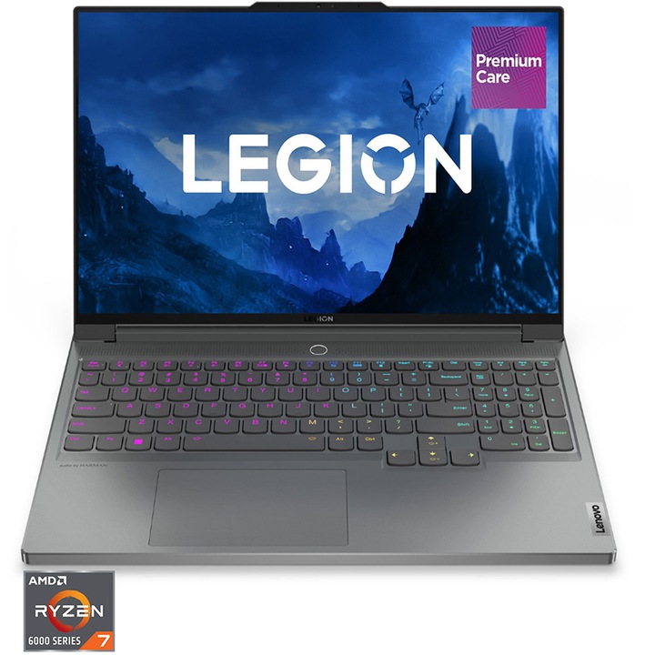 Лаптоп Gaming Lenovo Legion 7 16ARHA7, AMD Ryzen™ 7 6800H, 16'', WQXGA, 165Hz, RAM 32GB, 1TB SSD, Radeon RX 6850M XT 12GB, No OS