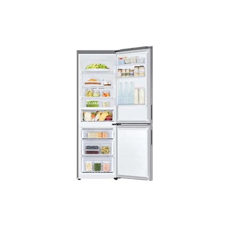 Combina frigorifica Samsung RB33B610FSA, 344 L, Clasa F, NoFrost, SpaceMax, All Around Cooling, Motor Digital Inverter, Inox