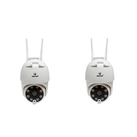 Pachet promo: Set 2 Camera Supraveghere, Jortan, Wifi, IP 360 Camera, Hd wireless, 2 MP, 1920 x 1080 pixeli + Card de memorie SanDisk MicroSDHC, 32GB, Class 4