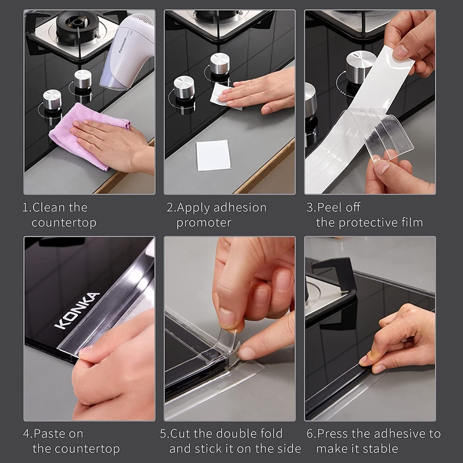 Banda adeziva etansare pentru baie, din plastic, Mildew Proof