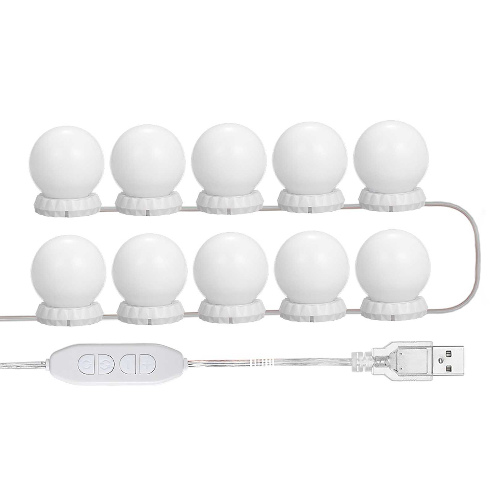 Комплект LED осветление за огледало с 10 крушки, 10 димируеми яркости ...