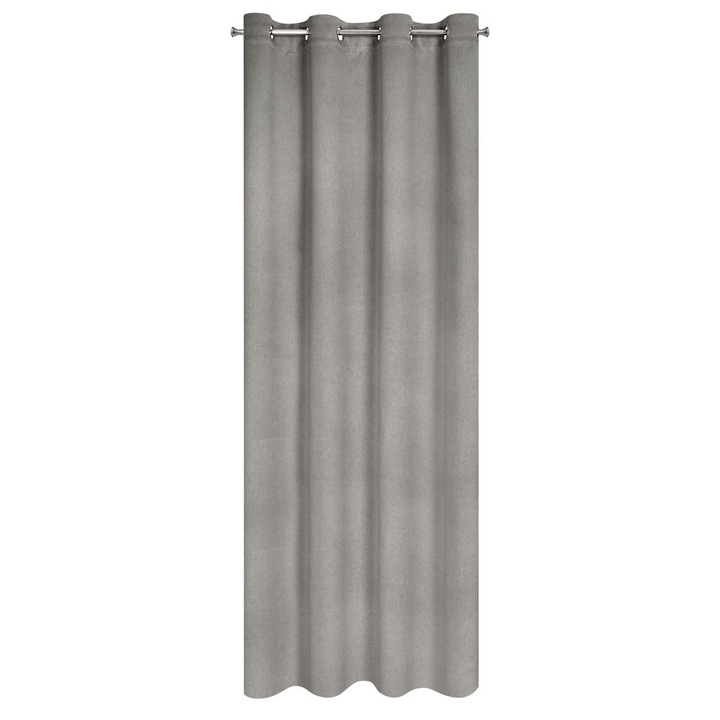 Eurofirany függöny kész AMARO, 140x250cm, hurkokra szürke