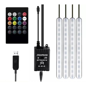 Kit 4 benzi led lumina ambientala pedalier Rgb cu Aplicatie si