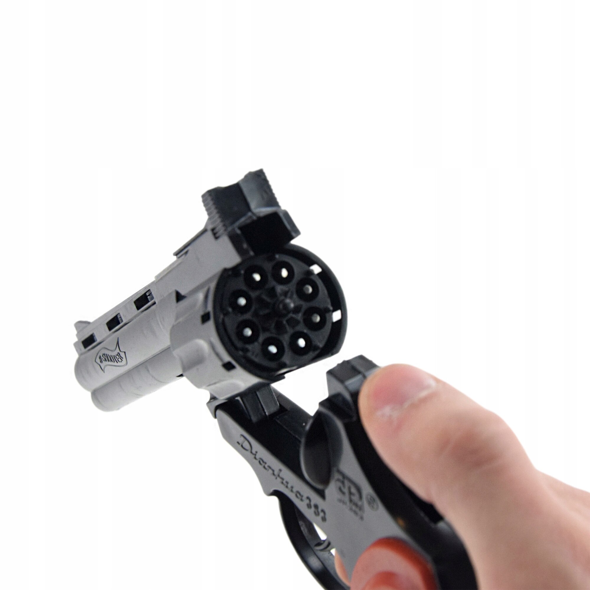 Revolver cu capac de jucarie, 16x12 cm, 100g, negru/maro - eMAG.ro