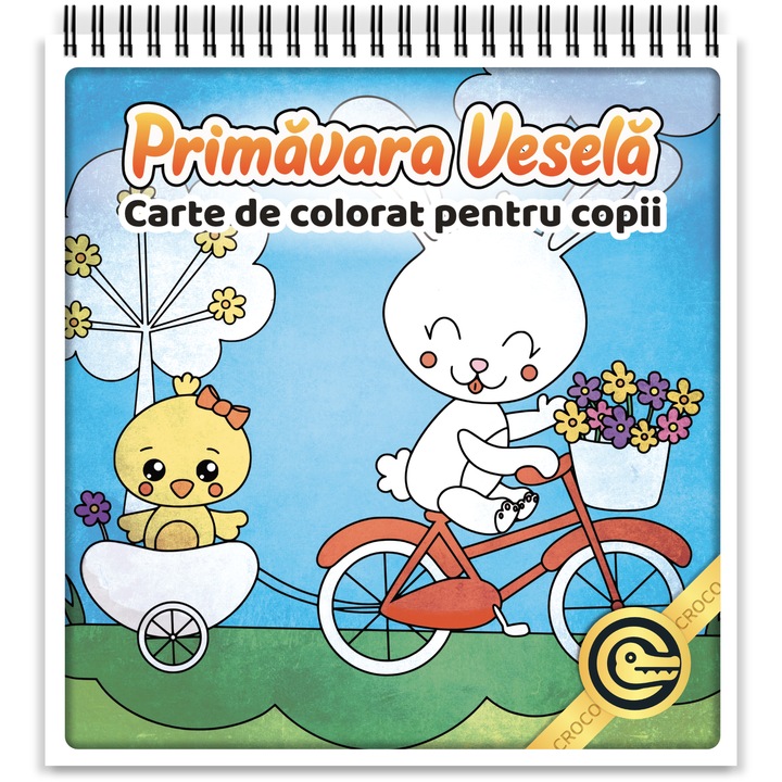 Carte de colorat pentru copii, Primavara Vesela, 2022, 52 pagini