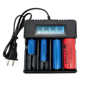 Incarcator HD-8992A cu DISPLAY 4 Acumulatori 4.2V Li-Ion 18650/26650 cu 4 Porturi la priza 220v