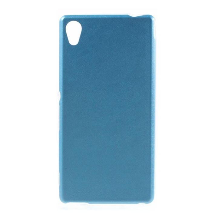 Szilikon telefonvédő (ultravékony, bőr hatású) KÉK [Sony Xperia M4 Aqua (E2303)] (5996457566556)