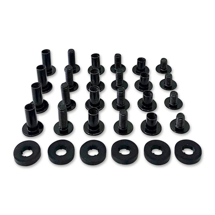 Set Complet Accesorii Montaj Cutite si Bricege, Suruburi, Bucse, Saibe Cauciuc, Kit Universal pentru Ulticlips, Tek-Lok, Adaptatoare Kydex, Prindere Sigura si Durabila, 30 de Piese Esentiale pentru Pasionatii de Cutite