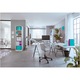 Cutie depozitare Leitz WOW Click & Store, carton laminat, partial reciclat, pliabila, cu capac si maner, 32x31x36 cm, turcoaz