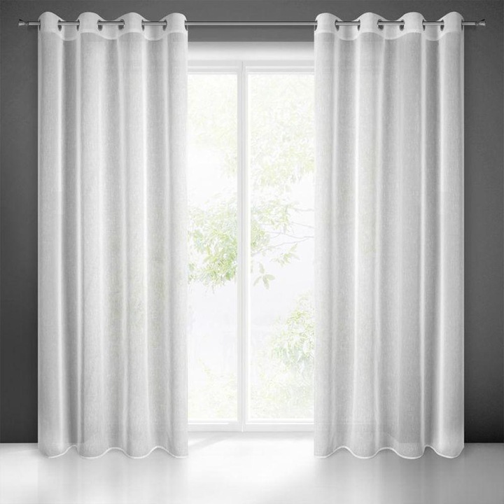 Eurofirany Classic perdea alba Classic cortina mica curcubeu 140 x 250 cm
