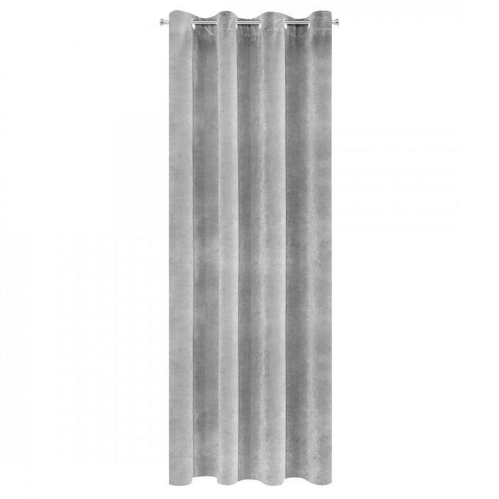 RIA Eurofirany függöny karikákkal 140 x 250 cm acélszürke