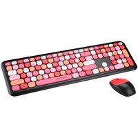 Kit wireless tastatura + mouse Serioux Colourful, rosu