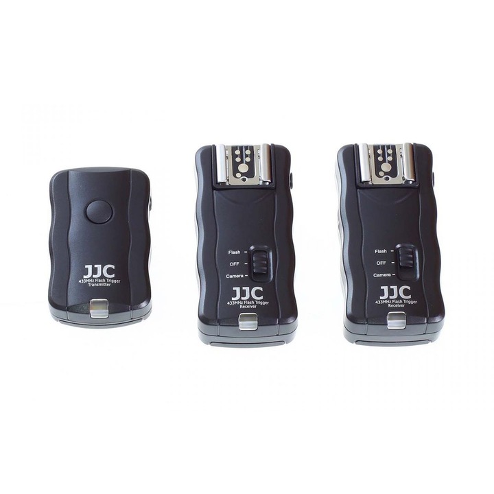 Kit trigger-2x receiver JJC JF-U2 wireless 16 canale pentru bltizuri speedlite