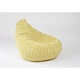 Fotoliu 220 litri Nirvana Hobbit, Zippity Yellow cu husa detasabila textila, umplut cu perle polistiren