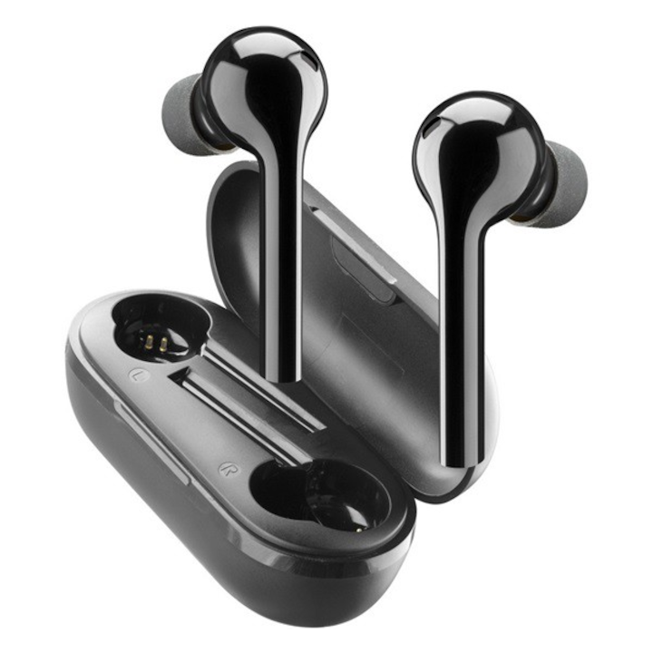 CELLULARLINE FLAG bluetooth fülhallgató SZTEREO (v5.0, TWS, mikrofon, zajszűrő + töltőtok) FEKETE (BTFLAGTWSK)