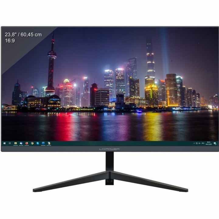 60,45cm/23,8'' (1920x1080) LC-Power LC-M24-FHD-75 16:9 8ms HDMI VGA VESA Full HD Black (LC-M24-FHD-75)