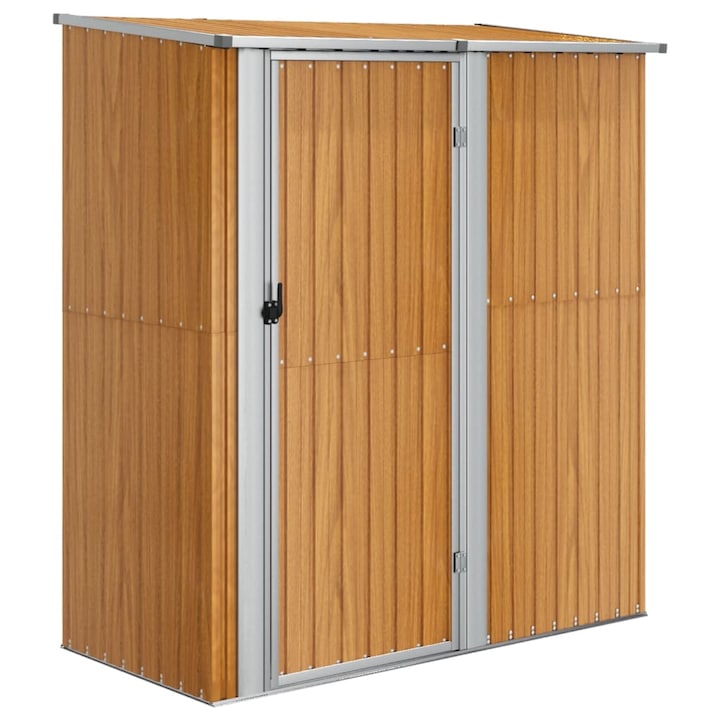 VidaXL fa megjelenésű horganyzott acél kerti fészer 180,5x97x209,5 cm 150906