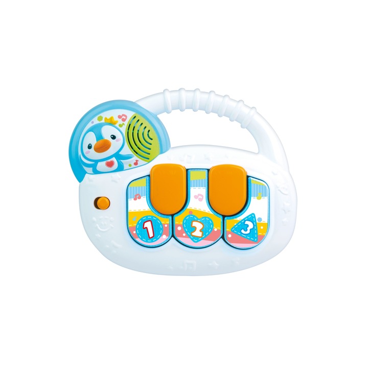 Jucarie bebelusi Primul Pian Pinguin cu sunte si lumini Winfun