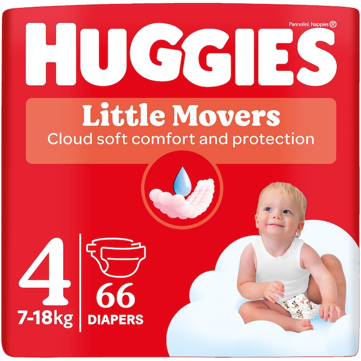 Huggies Ultra Comfort Mega pelenkák, No.4, 8-14 kg, 66 db
