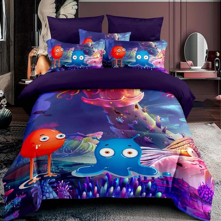 Ágyneműhuzat garnitúra, finet, egyszemélyes (F1P36)