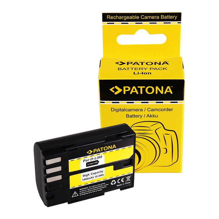 Acumulator compatibil cu Pentax D Li90 D-Li90 K-01 K-5 K-5 II K-5 IIs K645D Patona