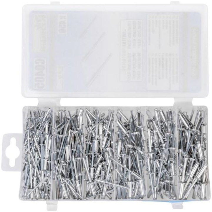 Pop szegecs készlet, 450 db, RICHMANN