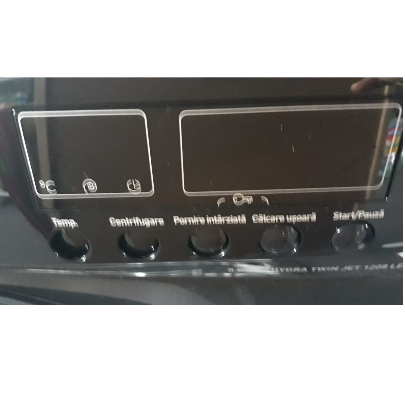 Masina de spalat rufe HYDRA TWIN JET 1208 LED Black, Studio Casa, 8 Kg, 1200 rotatii / minut, 15 programe, Tehnologie ”Twin Jet System- tehnologie performanta de reducere a consumului de energie, Clasa eficienta energetica C, Negru
