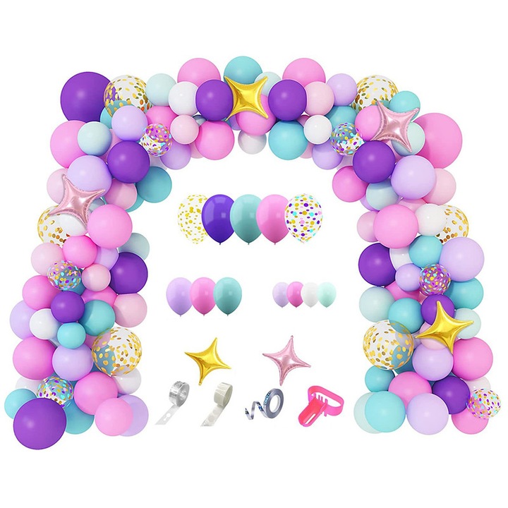 138 db-os lufi készlet, CeruleTree, Latex, Multicolor