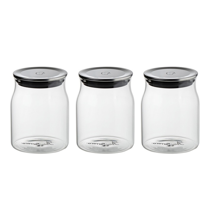 Set 3 borcane, Luigi Ferrero, Sticla, 700ml, Transparent