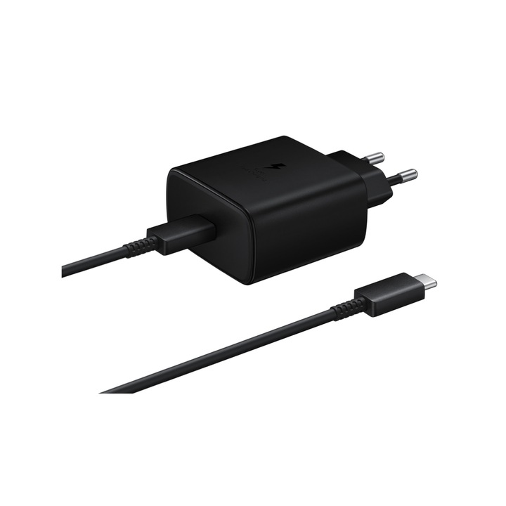 Set Incarcator Super Fast Travel Charger, 45W, USB-C, pentru S22ultra, s22, Note10plus