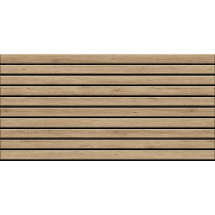 Placa decorativa polistiren model lemn, LB-002, 100x50x2 cm