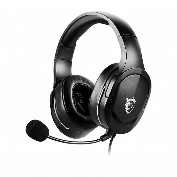 Casti Headset, In-Ear, USB-A/USB-C, 1.8m, negru, Nedis
