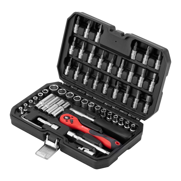 Комплект инструменти MTX, 1/4", CrV, Пластмасова кутия, 56 бр